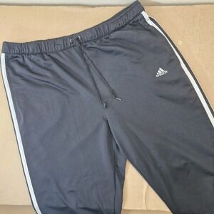 Adidas Track Pants Men's XL Black White Striped Sweatpants Classic
